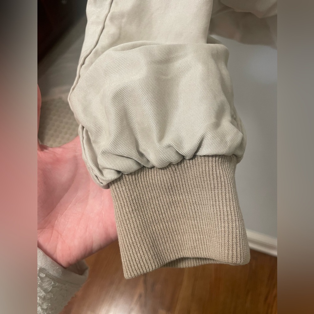 Beige Convertible Bomber Jacket - image 8